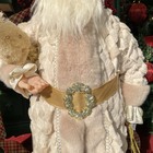 Papai Noel Branco E Dourado Luxo 80 Cm | Natal Formosinha